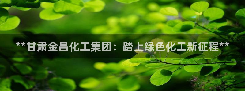 球盟会论坛：**甘肃金昌化工集团：踏上绿色化工新征程**