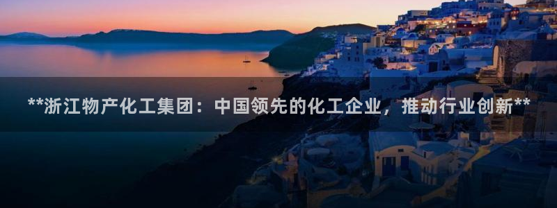 球盟会登陆入口：**浙江物产化工集团：中国领先的化工企业，推
