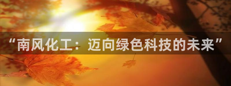 球盟会有限公司怎么样：“南风化工：迈向绿色科技的未来”