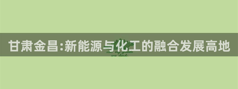 球盟会qmh网页版登录：甘肃金昌:新能源与化工的融合发展高地